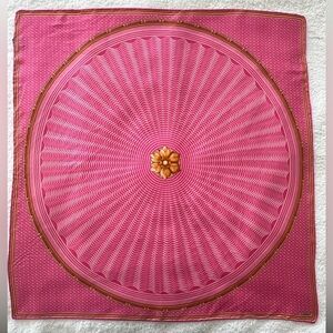 Faberge’ Vintage 100% Silk 18x18 Scarf Beautiful Jewel Toned Hand Rolled Edges